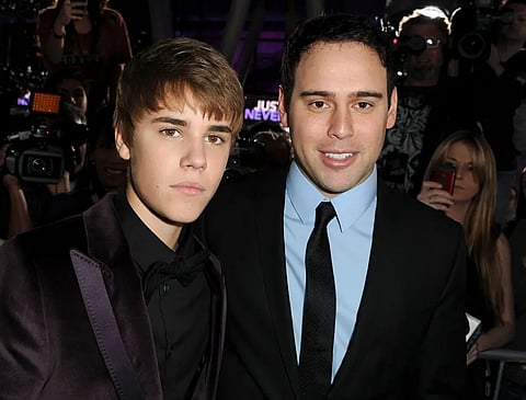 Scooter Braun with Justin Bieber